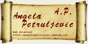 Angela Petruljević vizit kartica
